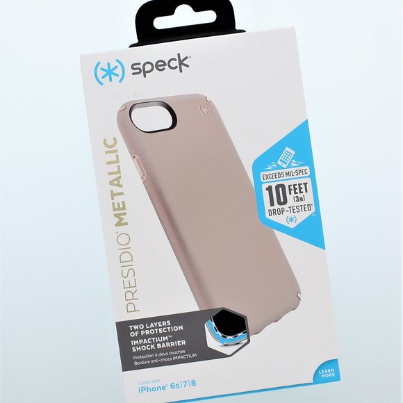 Speck Presidio Metallic Case for iPhone 6s, 7, 8 - Picture 1 of 2